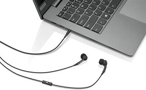 img 3 attached to 🎧 Наушники Lenovo 100 In-Ear: Проводные, микрофон, шумоизоляция - Совместимы с Windows, Mac, Android - Черные