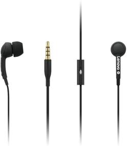 img 4 attached to 🎧 Наушники Lenovo 100 In-Ear: Проводные, микрофон, шумоизоляция - Совместимы с Windows, Mac, Android - Черные