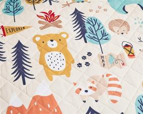 img 1 attached to 🐻 Adorable Boys Full/Queen Size Animal Bear Bedding Quilt Set - Lightweight & Reversible Kids Bedspread with Cartoon Print - Includes 2 Pillow Shams - All Season Comfort