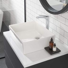 img 2 attached to 💎 American Standard Studio Vessel Sink: Single Faucet Hole, 1-1/4in White - A Chic Addition to Your Bathroom