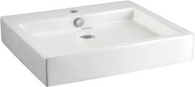 img 3 attached to 💎 American Standard Studio Vessel Sink: Single Faucet Hole, 1-1/4in White - A Chic Addition to Your Bathroom