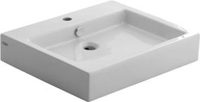 img 4 attached to 💎 American Standard Studio Vessel Sink: Single Faucet Hole, 1-1/4in White - A Chic Addition to Your Bathroom