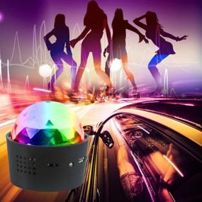 img 2 attached to 🎉 Portable Battery Powered Mini Disco Light with Sound Activation & Multi-Color LED Stage Lighting - Ideal for Festival Parties, Car Decor, and More!