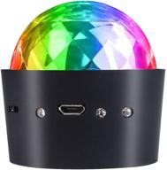 🎉 portable battery powered mini disco light with sound activation & multi-color led stage lighting - ideal for festival parties, car decor, and more! логотип