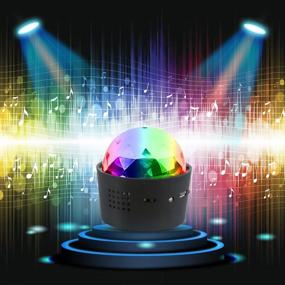 img 3 attached to 🎉 Portable Battery Powered Mini Disco Light with Sound Activation & Multi-Color LED Stage Lighting - Ideal for Festival Parties, Car Decor, and More!