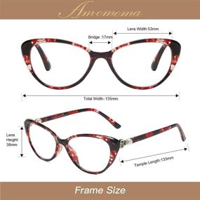 img 2 attached to 👓 Elegant Cat Eye Computer Readers for Women - AMOMOMA Progressive Multifocal Blue Light Blocking Reading Glasses (AM6013)