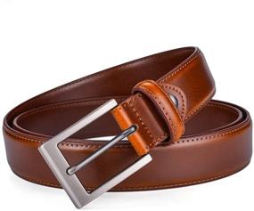 img 2 attached to Beltox Genuine Leather Dress Belts with Buckle - High-Quality Men's Accessories