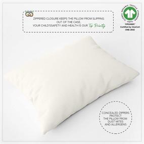 img 1 attached to 🌿 MakeMake Organics Organic Pillowcase Toddler (Set of 2) | GOTS Certified | Breathable & Non-Toxic | Fits 13x18 Toddler Travel Pillow | 100% Organic Cotton | Zippered | Pearl White