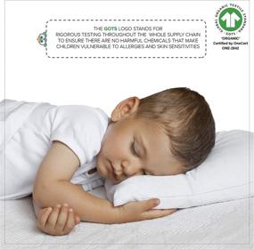 img 2 attached to 🌿 MakeMake Organics Organic Pillowcase Toddler (Set of 2) | GOTS Certified | Breathable & Non-Toxic | Fits 13x18 Toddler Travel Pillow | 100% Organic Cotton | Zippered | Pearl White