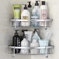 🚿 stusgo corner shower caddy: rustproof stainless steel rack with adhesive installation - bathroom storage organizer for kitchen, dorm, 2 pack logo