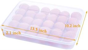 img 3 attached to 🥚 Egg Tray for Refrigerator: 30 Egg Storage Box with Lid - Plastic Fridge Egg Holder