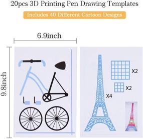 img 2 attached to 🖨️ SHONCO 3D Printer Paper Molds for Practice: 20pcs Drawing Paper Models for 3D Printing