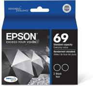🖨️ epson 69 dual-pack print cartridges - 2x black ink t069120-d2 logo