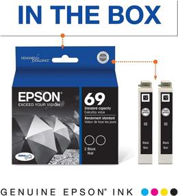 img 2 attached to 🖨️ Epson 69 Dual-Pack Print Cartridges - 2x Black Ink T069120-D2