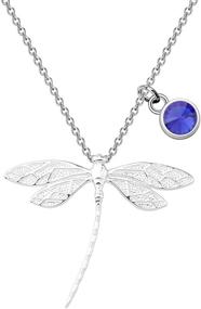 img 4 attached to 🐉 HOLLP Dragonfly Necklace: Exquisite Birthstone Sasenach Inspired Jewelry Gift