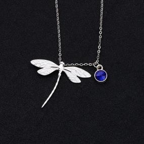 img 2 attached to 🐉 HOLLP Dragonfly Necklace: Exquisite Birthstone Sasenach Inspired Jewelry Gift