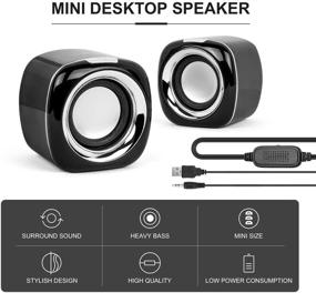 img 3 attached to 💻 6W PC Powered Computer Speakers | USB Speaker for Desktop, PC, Laptop | Gaming Monitor Speakers
