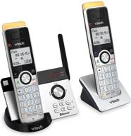 vtech is8121-2 супердлиннодействующий беспроводной телефон с bluetooth, автоответчиком и блокировкой вызовов - дальность до 2300 футов, 2 трубки логотип