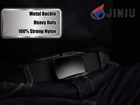 img 3 attached to JINIU Breathable Military Buckle BLACK KHAKI 123CM BM Men's Accessories for Belts
