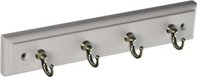 img 1 attached to 🔑 Amerock HR55590WG10 Key & Gadget Hook Rack - White/Satin Nickel - 8-5/8in(219mm) Length