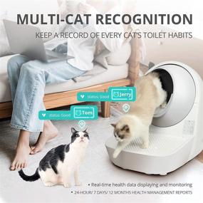 img 2 attached to 🐱 boqii Self Cleaning Cat Litter Box: Multi-Cat Recognition, No Scooping for 21 Days with Remote Control by Catlink APP - Perfect for Multiple Cats, 13L Ultra-Large Waste Box