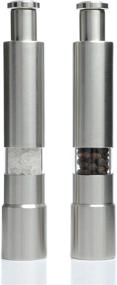 img 4 attached to 🌶️ Grind Gourmet Copy Salt and Pepper Grinder Set: Original Pump and Grind Spice Grinder Replica, Herb Grinder for Salt or Pepper - Buy 1 or Set of 2