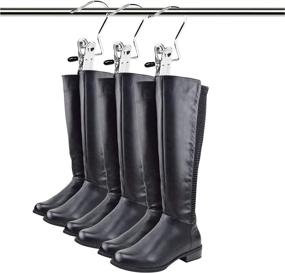 img 2 attached to 👢 Frezon 40 Pack Boot Hanger for Closet, Laundry Hooks with Clips, Boot Holder, Hanging Clips, Portable Multifunctional Hangers Single Clip Space Saving for Jeans, Hats, Tall Boots, Towels (Black) - Improve SEO