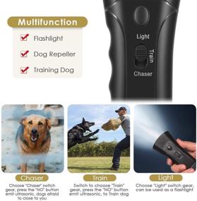 img 3 attached to 🐾 YANCEN Ultrasonic Anti-Bark Dog Training Equipment and Barking Control Device - Clicker Trainer for Walking, Jogging, and Aggressive Behavior - Handheld and Portable