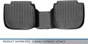 img 2 attached to 🏞️ MAXLINER All Weather Custom Fit 2nd Row Floor Mat Liner Set in Black for 2015-2019 Subaru Outback/ Subaru Legacy