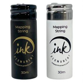 img 1 attached to 🖌️ High-Quality Black and White Pre-Inked Mapping String [100 Ft Bottles] for Precise Permanent Makeup and Microblading - Total 60m (200 ft)