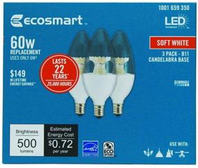 img 2 attached to 🌿 Environmentally-friendly Dimmable Candelabra: EcoSmart Equivalent in White