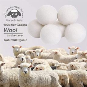img 3 attached to 🐑 Budieggs Organic XL Wool Dryer Balls 6-Pack - New Zealand, Chemical-Free Fabric Softener for over 1000 Loads. Baby-Safe, Hypoallergenic, Reduces Wrinkles & Shortens Drying Time Naturally