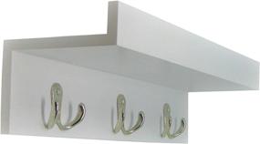 img 2 attached to 🔑 Compact Key Organizer: Small Shelf With Hooks for Wall – Keep Keys & Essentials Neatly Sorted