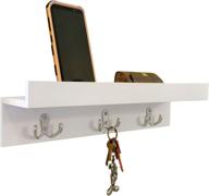 🔑 compact key organizer: small shelf with hooks for wall – keep keys & essentials neatly sorted логотип