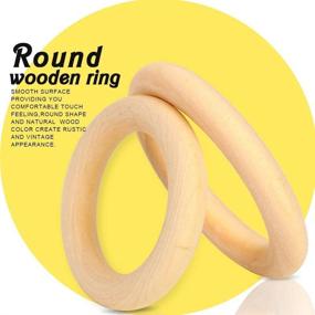 img 2 attached to Versatile 12-Piece Natural Wood Rings for DIY Crafts: Unfinished, Smooth Wooden Circles (70mm)