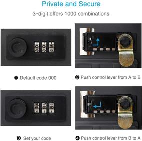 img 1 attached to Enhance Your Cabinet Security with Uniclife Cabinet Security Combination Lock in Sleek Black Design