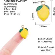 danlingjewelry yellow lemon enamel charm fruit charms - pack of 100 gold plated pendants for bracelet jewelry making logo