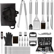 🔥 nexgadget bbq grill tools set, 32pcs - premium stainless steel bbq accessories with extended handles & carrying case - ideal grill utensils gift for men, women, camping, backyard barbecue logo