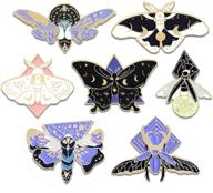 🦋 charming 7-piece butterfly enamel pins set: cute insect lapel brooches for girl backpacks & scarves – stylish steampunk badge jewelry decorations logo