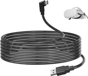 img 4 attached to 16ft Oculus Link Cable by Recuown: High-Speed Data Transfer & Fast Charging for Oculus Quest / Quest 2 VR Headset and Gaming PC - USB 3.2 Gen 1 Type A to C Cable
