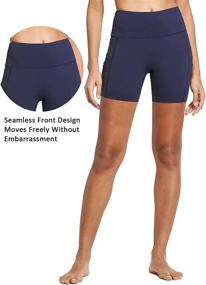 img 2 attached to 🩳 Baleaf Women's Biker Shorts: Compression, High Waist, 4 Pockets - Perfect for Yoga, Workout, and Running