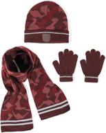 🧣 accsa reflective beanie gloves scarff for boys' accessories logo