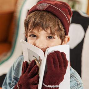 img 1 attached to 🧣 Accsa Reflective Beanie Gloves Scarff for Boys' Accessories