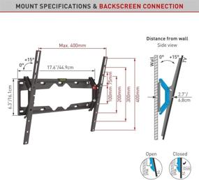 img 1 attached to 📺 Barkan E310 TV Wall Mount: 19-65 inch, Tilt, Flat/Curved, Auto Lock Patented, 110 lbs Capacity, Lifetime Warranty - Fits LED OLED LCD, Black