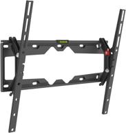 📺 barkan e310 tv wall mount: 19-65 inch, tilt, flat/curved, auto lock patented, 110 lbs capacity, lifetime warranty - fits led oled lcd, black logo