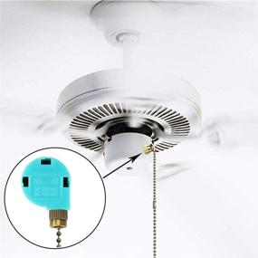 img 1 attached to 🔧 Bronze Zing Ear Ceiling Fan Switch ZE-268S6 3 Speed 4 Wire for Ceiling Fans, Lamps, Wall Lights - Pull Chain Switch Replacement On-Off with Pull Chain, 1 Pack