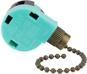 img 4 attached to 🔧 Bronze Zing Ear Ceiling Fan Switch ZE-268S6 3 Speed 4 Wire for Ceiling Fans, Lamps, Wall Lights - Pull Chain Switch Replacement On-Off with Pull Chain, 1 Pack