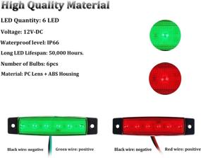 img 1 attached to PSEQT 3.9'' LED Boat Navigation Strip Lights: Waterproof Bow and Stern Deck Cockpit Light Kit for 12V Pontoon Kayak Yacht Sailboat - 2 Red, 2 Green