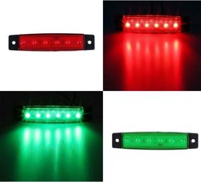 img 2 attached to PSEQT 3.9'' LED Boat Navigation Strip Lights: Waterproof Bow and Stern Deck Cockpit Light Kit for 12V Pontoon Kayak Yacht Sailboat - 2 Red, 2 Green