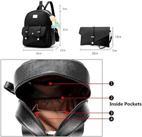 img 3 attached to Fayland Leather Backpack Satchel Shoulder Backpacks for Kids' Backpacks